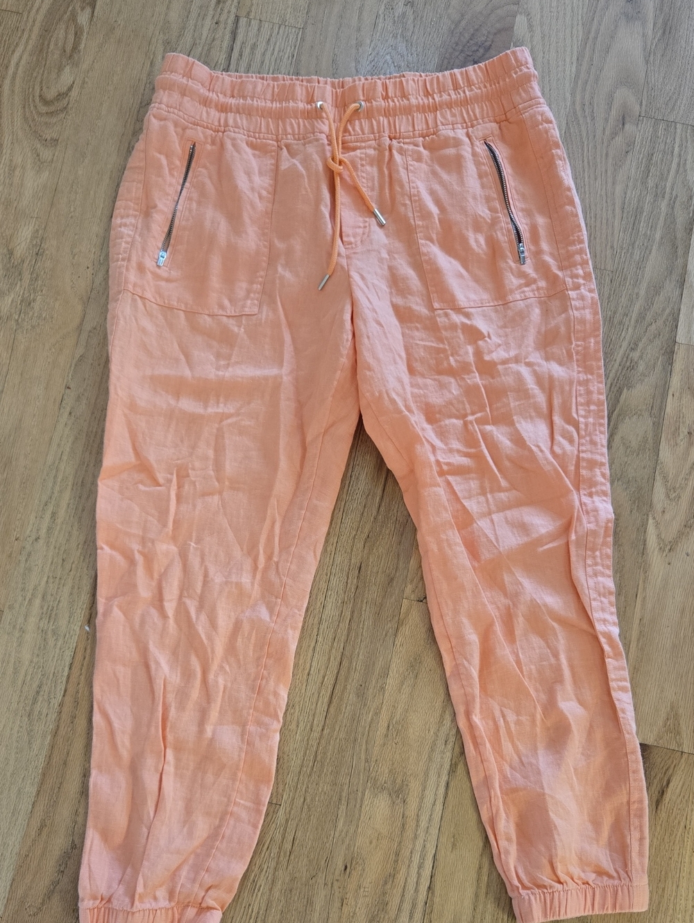 Athleta Cabo Linen Joggers In Color "Cactus Peach"